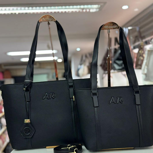 Kit 2 Carteras Ardilla Roja Tote Negra