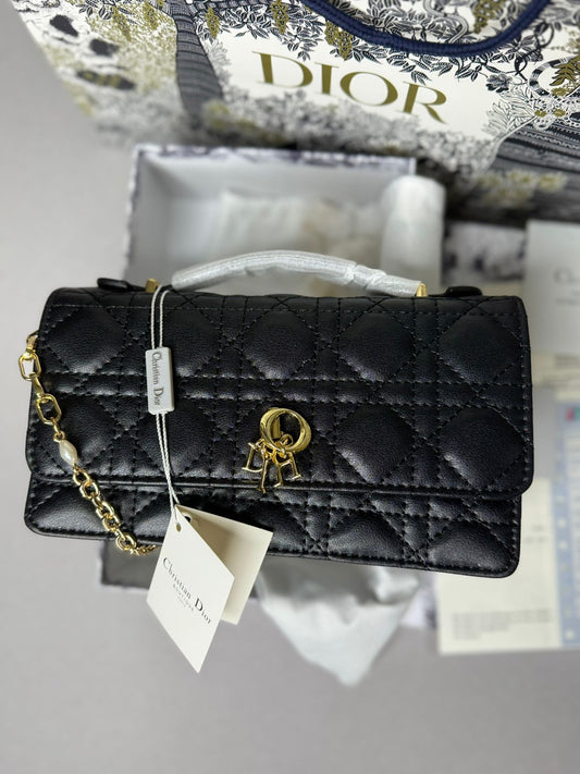 Cartera de Lujo Cuero Negro AAA