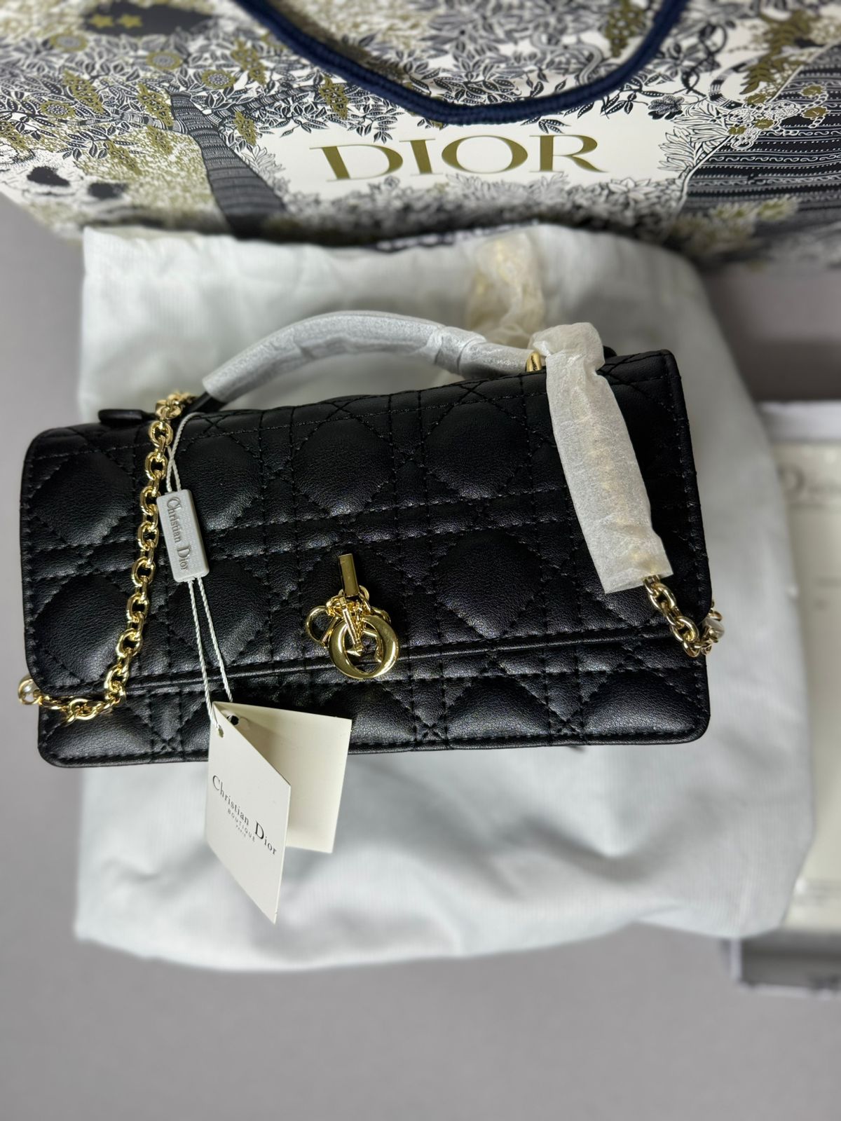 Cartera de Lujo Cuero Negro AAA