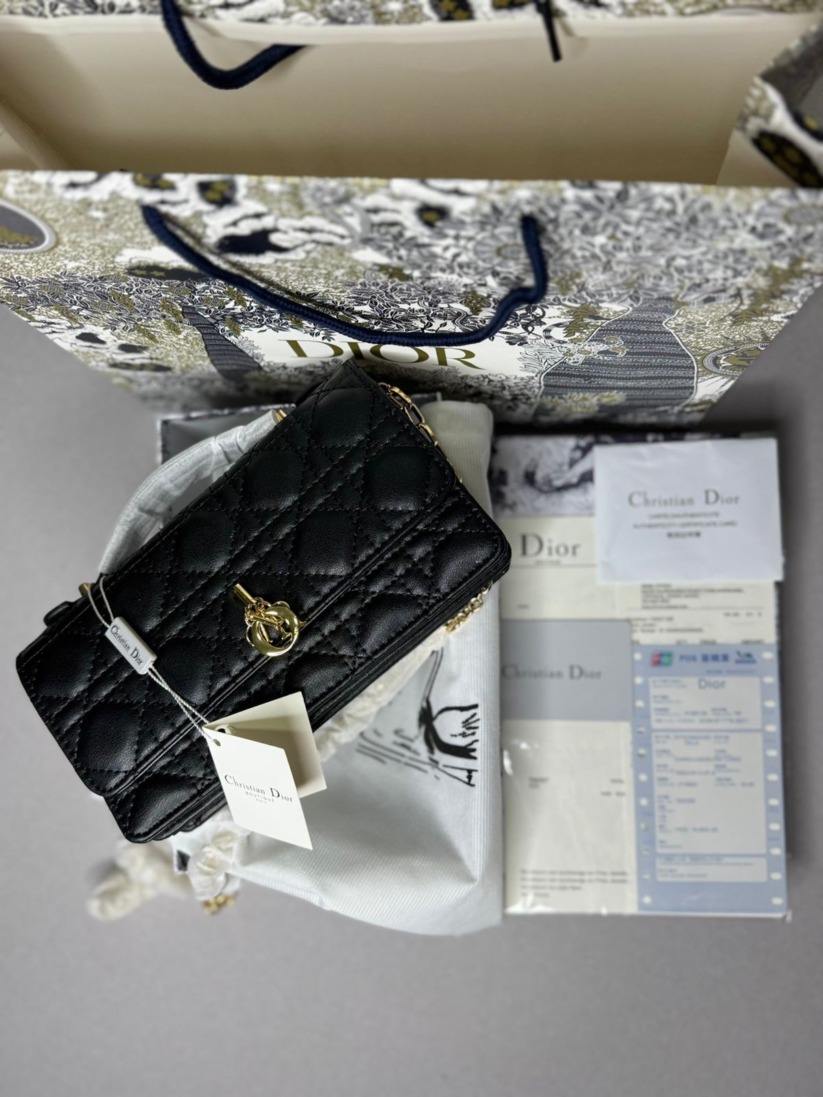 Cartera de Lujo Cuero Negro AAA