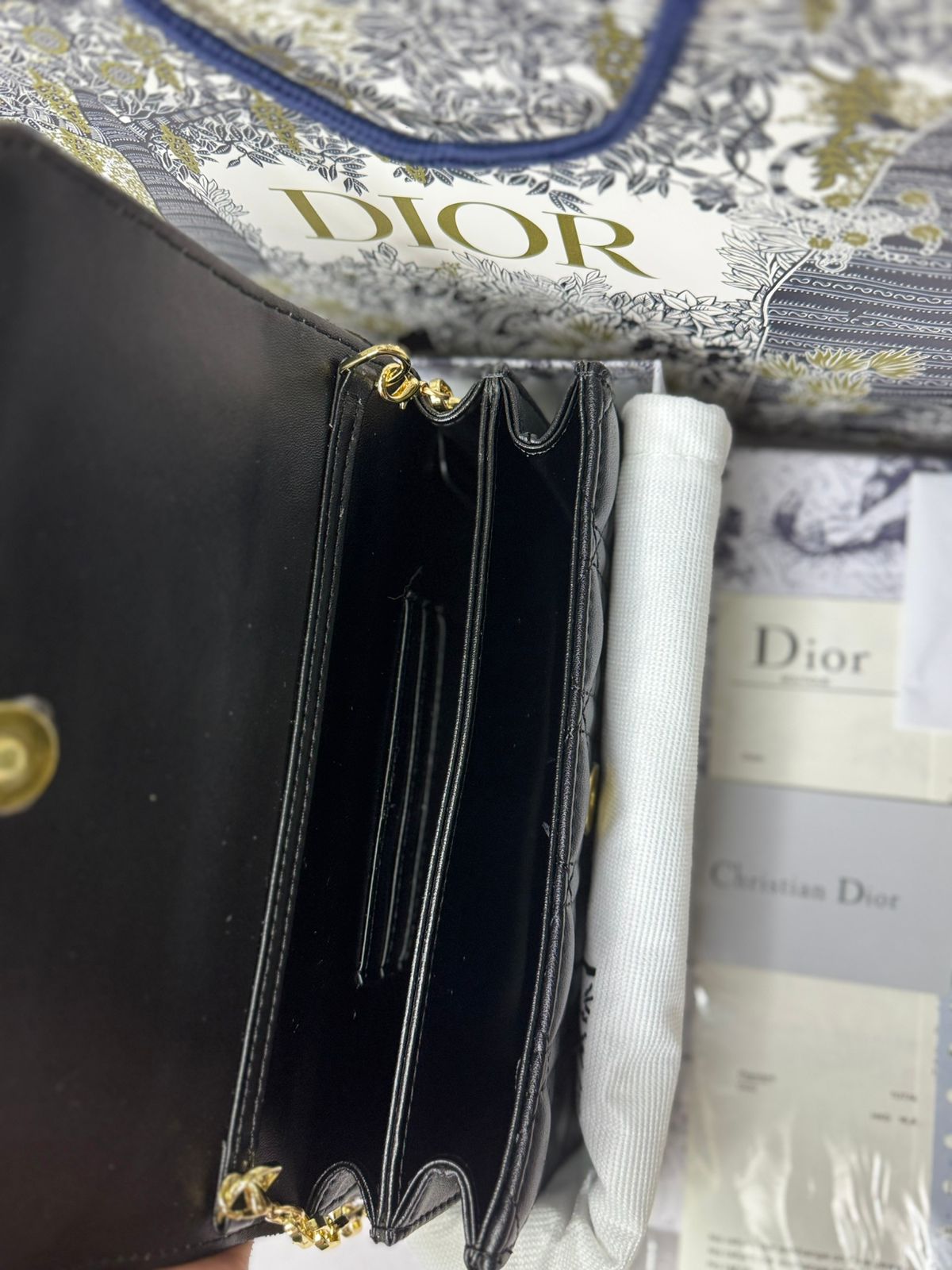 Cartera de Lujo Cuero Negro AAA