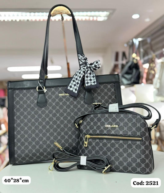 Set de Carteras 2 en 1 AR – Elegancia Negra